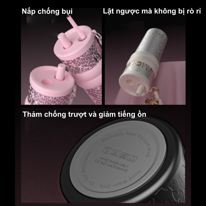 Cốc Giữ Nhiệt Dung Tích Lớn 710ml, Chất Liệu Inox 316 An Toàn,Tặng Kèm Ống Hút Và Dây Mang Tiện Lợi