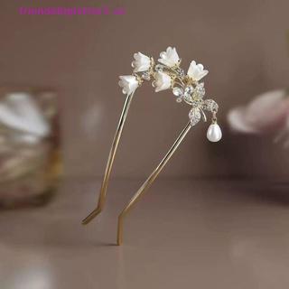 {FH Fashion} Kẹp Tóc Hình Chữ U Hoa Lily Của Thung Lũng Phong Cách Hanfu Trung Quốc, Made By Hand dành cho Nữ.