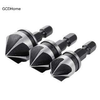 GCDHome 3 Cái Hex Countersink Boring Set Cho Kim Loại Mũi Khoan Dụng Cụ Lục Giác Thép Carbon HOT