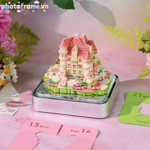 Khung Ảnh Lịch Mảnh Thời Gian 2026 Lịch Để Bàn Có Đèn LED 3D Lịch Xé Khắc Giấy Nghệ Thuật Memo Pad Notepad Quà Tặng Giáng Sinh Trang Trí Máy Tính Để Bàn VN