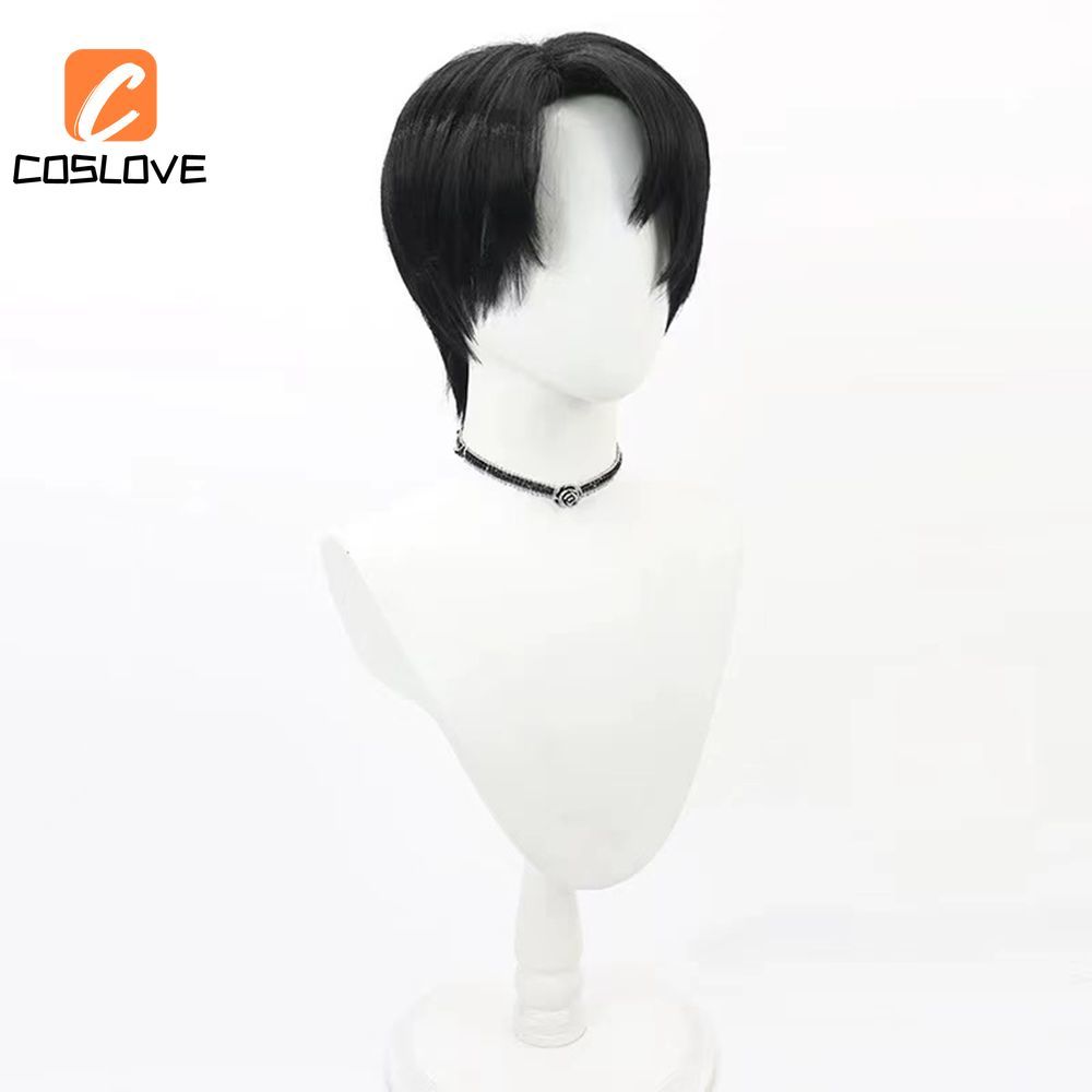 Tóc giả ngắn thẳng đen - Phụ kiện cosplay cho nhân vật trò chơi Thư Viện Của Ruina Roland