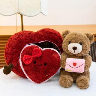 Gấu Sang Trọng Đồ Chơi Dễ Thương Có Hộp Trái Tim Đồ Chơi Gấu Ngộ nghĩnh Thú Nhồi Bông Cho Bé Gái Vợ Tuổi Teen Mẹ