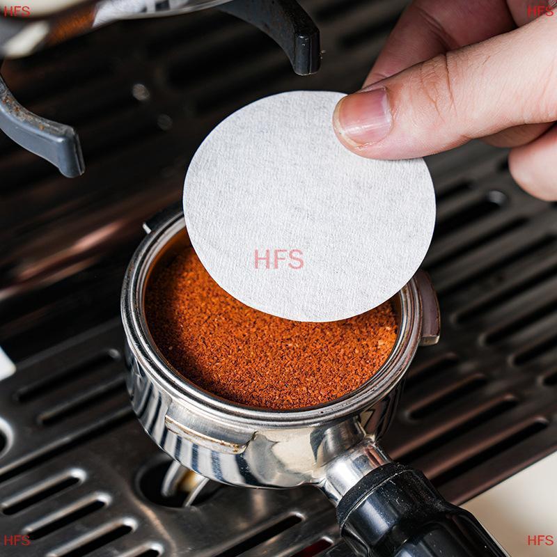 [HFS] 100 Bộ Lọc Giấy Espresso 51mm 53mm 58mm Màn Hình Pu Cho Delonghi Breville Portafilter Máy Dụng Cụ Giấy Lọc Cà Phê MỚI