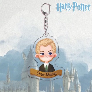 Móc khóa Harry Potter acrylic hình bảng các nhân vật trong hai mặt HD trang trí vật dụng