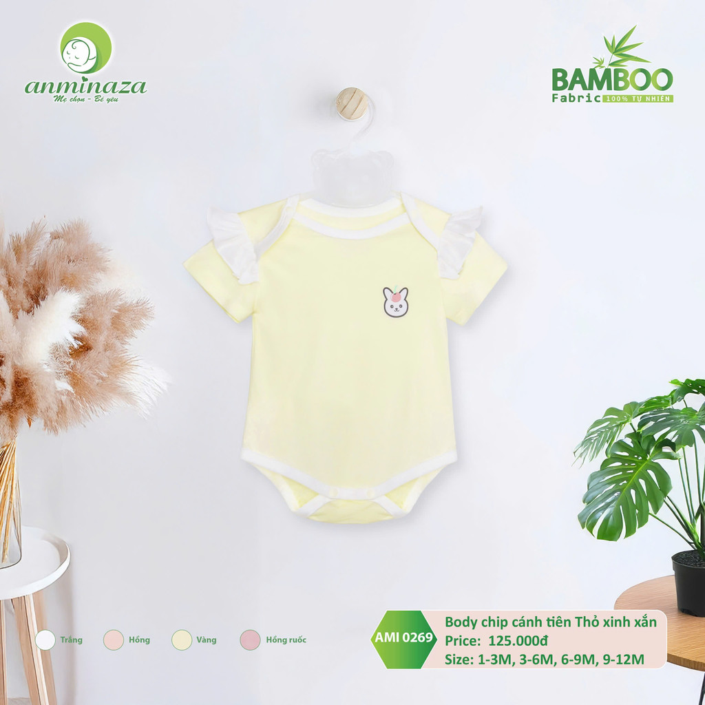 Body Chíp Cánh Tiên Thỏ Anminaza Vải Sợi Tre Petit Mát Thấm Hút Tốt - Hàng Chính Hãng AMI0269