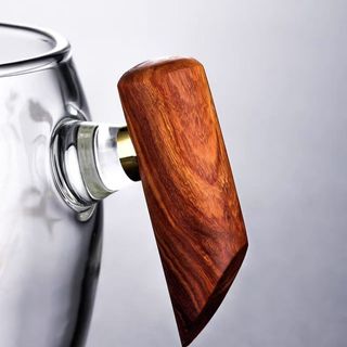 Cao Borosilicate Thủy Tinh Muque Nam Cốc Trà Hội chợ Biển Cốc Hộ Gia Đình Tay Cầm Bằng Gỗ Trà Kung Fu Bộ Trà Có Rò Rỉ Trà Ngay Cả Cốc AYMH
