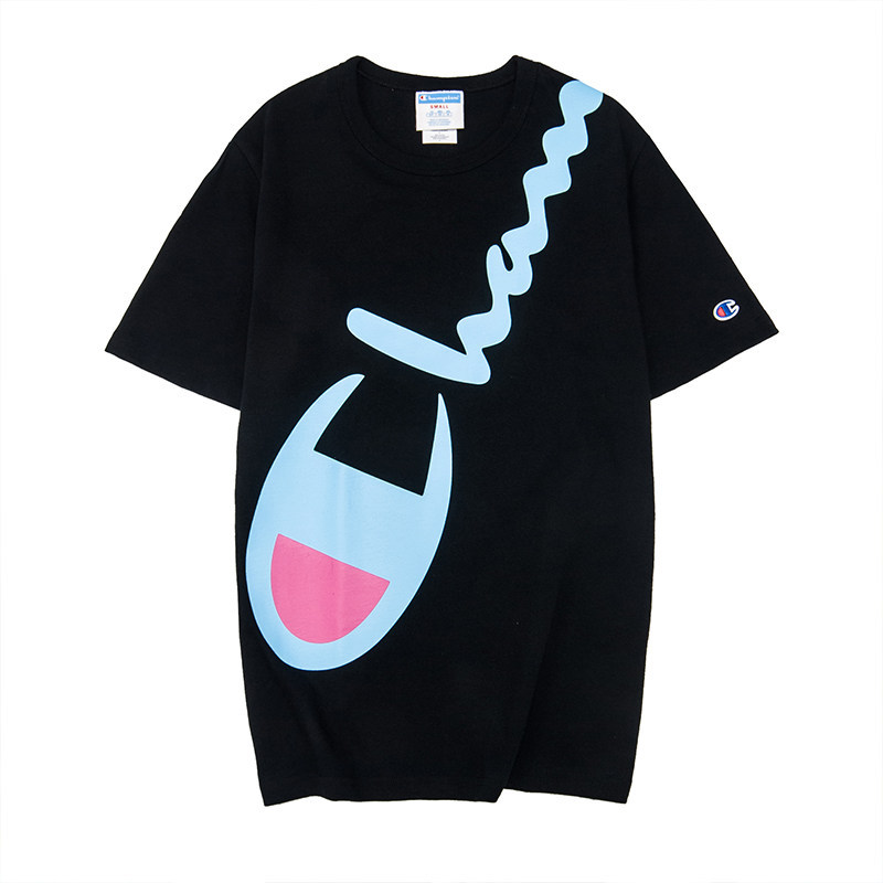 Phiên Bản Mỹ Champion Over-the-Shoulder Diagonal Cursive In logo Lớn Nam Nữ Cặp Đôi Dạo Phố Rời