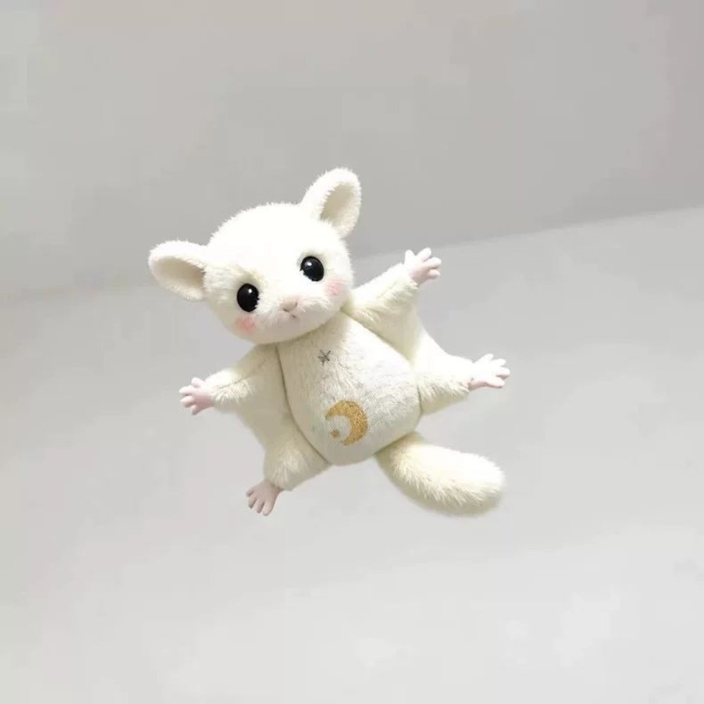 HOBBYIN Flying Sóc Móc Khóa, Phụ Kiện Túi Mềm Đường Glider Đồ Chơi Sang Trọng, Túi Quà Tặng Charm Mini Sugar Glider Búp Bê