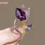 Vintage Thổ Cẩm Hoa Tulip Tím Pha Lê - Quần Áo Thanh Lịch Cho Nữ, Phù Hợp Dự Tiệc và Làm Quà Tặng