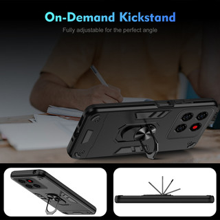 Dành Cho ZTE Blade A56 4G Ốp điện thoại Chiến Binh Thiết Kế Lưng Cứng Có Giá Đỡ Nhẫn Chống Sốc Mềm TPU Nâng Cạnh Mỏng Bao