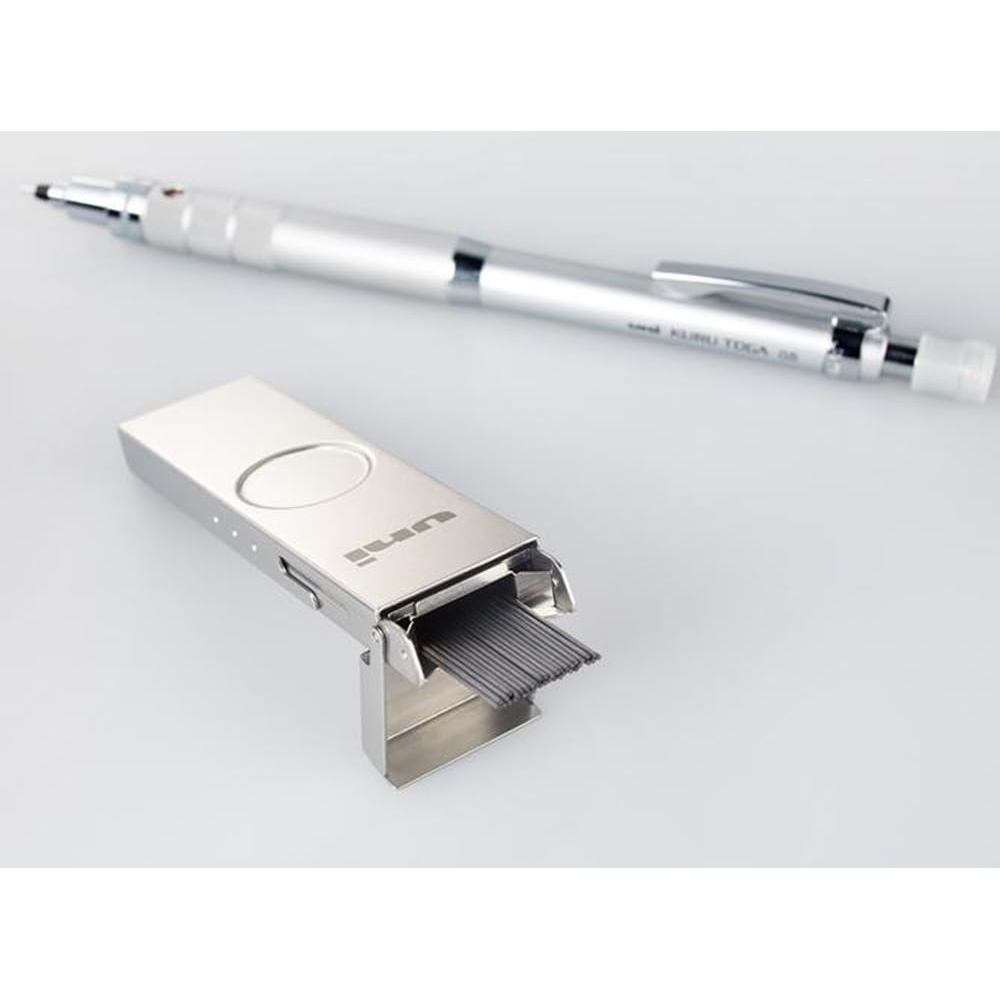 Uni Metal Case Ruot But Chi Bam/0.3mm 0.5mm HB Khang Nhem/Hop Kim Loai Truot Mo/Nhat Ban