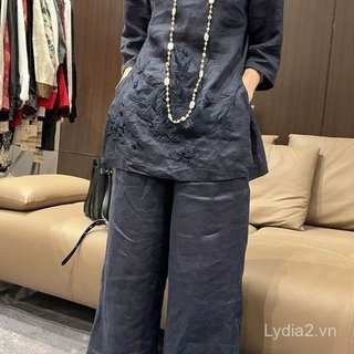 Quần ống rộng tay ngắn cho nữ plus size, phù hợp mùa hè, giảm giá 10%
