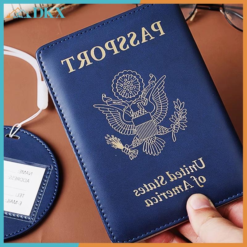 Hộp đựng hộ chiếu DKX Da Pu Sổ hộ chiếu Du lịch Hộp đựng hộ chiếu Vỏ bảo vệ đa chức năng.