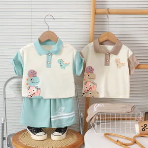 Bé Trai Mùa Hè Phong Cách Mới Áo Thun Tay Ngắn Phù Hợp Với Trẻ Em Áo Sơ Mi POLO Quần Short Thể Thao Thông Thường Quần Áo Trẻ Em Hợp Thời Trang 80-130 N5SK