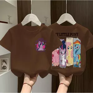 Áo thoải mái, 3-15 tuổi, mùa hè, họa tiết phổ biến, size lớn.