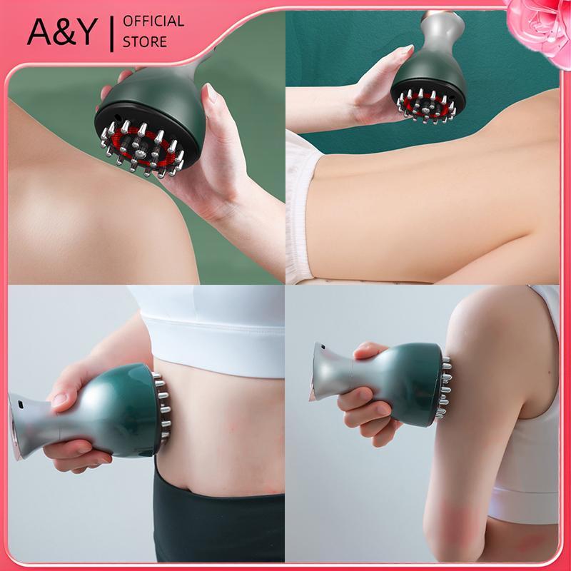 A & Y Sạc Guasha Máy Mát Xa Định Hình Cơ Thể Làm Nóng Kinh Tuyến Cạo Bàn Chải Lymphatic Giải Độc Chế Độ Nạo vét Mỡ Đốt.