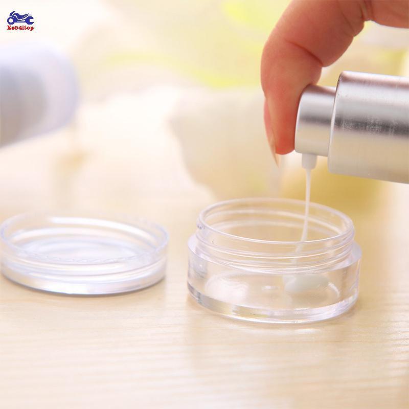XOITOP 50pc Lọ kem trong suốt Chai mỹ phẩm Mini Hộp đựng nồi trong suốt cho móng tay VN