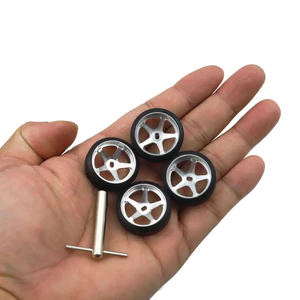 Lốp xe trôi bằng nhựa cứng 2,5 / 5,5 độ Vành bánh xe kim loại cho Wltoys 284131 Phụ tùng nâng cấp xe RC K969 K989 Kyosho Mini-Z 1 / 28