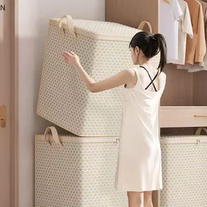 Túi đựng đồ cực lớn NS - Túi đựng đồ giường, quần áo và đồ lót đa chức năng có dây kéo, túi đựng đồ dưới giường NS