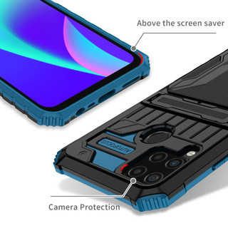 Dành Cho Realme C12 / C15 / C25 Ốp điện thoại Cứng Có Chân Đế Đựng Thẻ Nhiều Màu Vỏ Bảo Vệ Chống Rơi