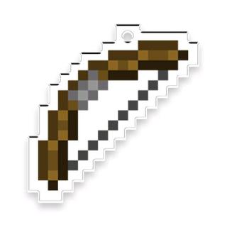 gantungan kunci weapon akrilik mace, mace enchanted, bow, crossbow, Trident print uv dua sisi bolak