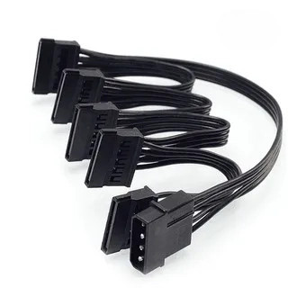 Cáp nguồn SATA 1 ra 5 dùng cho HDD SSD 2.5 3.5 inch Dây cáp chia nguồn SATA，15 Pin，Cáp chia nguồn 1 ra 5 đầu SATA