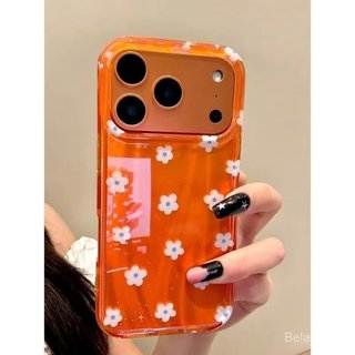 Ốp Điện Thoại Thích Hợp Cho iPhone Hoa Mạ Vàng Hàn Quốc Thích Hợp Cho iPhone17promax Vỏ Điện Thoại Đơn Giản 16pro Nữ 15ins14 / 13 / 12 Vỏ Bảo Vệ HJMU