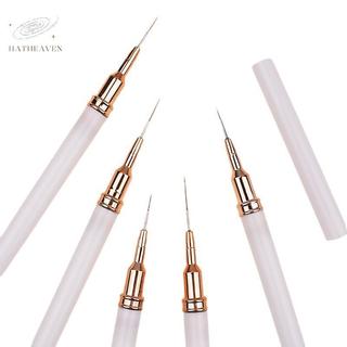 [hatheaven] 5 Cái / bộ Bàn chải lót nghệ thuật làm móng chuyên nghiệp dành cho thiết kế vẽ tranh sọc, Gel Liner Nail Art Brush cho móng tay 7 / 9 / 11 / 15 / 20mm Đẹp