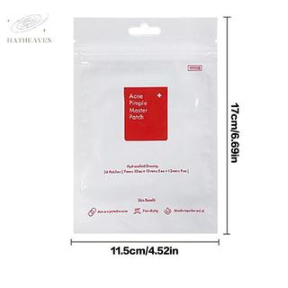 [hatheaven] 24 / 36 Miếng Dán Miếng Dán Mụn Hydrocolloid Hình Tròn Màu Trắng Chống Thấm Nước Điểm Điều Trị Mụn Miếng Dán Che Khuyết Điểm Đẹp