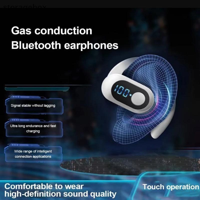 [hộp đựng] 180° Xoay HiFi Stereo Chống Nước Không Dây Dẫn Truyền Không Dây Tai Nghe Đơn Đeo Tai Nghe Giảm Tiếng Ồn Tai Nghe Có MIC Đẹp