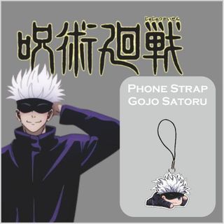 Phone Strap HP Anime Gojo Satoru Jujutsu Kaisen Acrylic Tebal Banyak Warna Gantungan HP ANIME GOJO SATORU JUJUTSU KAISEN