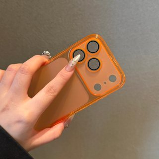 Phim Bảo Vệ Ống Kính Siêu Mỏng Màu Cam Mờ Trong Suốt Silicon Mềm Ốp Lưng Điện Thoại iPhone 17Promax 17Pro 13 14 15 16 Pro Max Chống Sốc Nam Nữ Vỏ Di Động