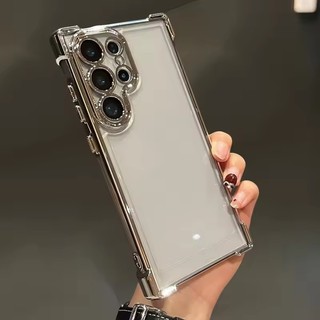 [JLK] Ốp Điện Thoại Trong Suốt Sang Trọng Cho Samsung Galaxy S26 S25 S24 Ultra Plus S26Ultra Ốp Lưng Mạ Ốp Lưng Chống Sốc Trong Suốt