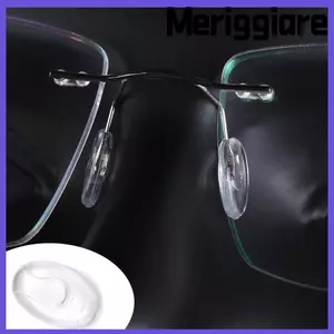 MERIGGIARE 5 Cặp Kính Mắt Hình Bầu Dục Mũi Giá Đỡ, Kính Mát Chống Rơi Phụ Kiện Kính Đệm Mũi Silicon, Thay Thế Loại Lắp Vít Giá Đỡ Kính Mắt Miễn Phí Nam Nữ