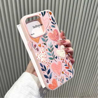 Ốp Lưng Cho iPhone 17Air 16E 17 16 Pro Max Plus Mềm Mại Trái Tim Tình Yêu Lá Silicon Màu Kẹo Bao