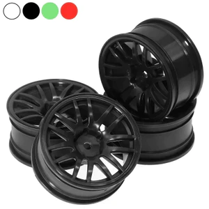 4 Màu 1 / 10 RC Trên Đường Trôi Xe Đua Nhựa Bánh Xe Vành Bánh Xe Trung Tâm Cho Tamiya XV02 Kyosho HSP HPI Sakura Traxxas RedCat