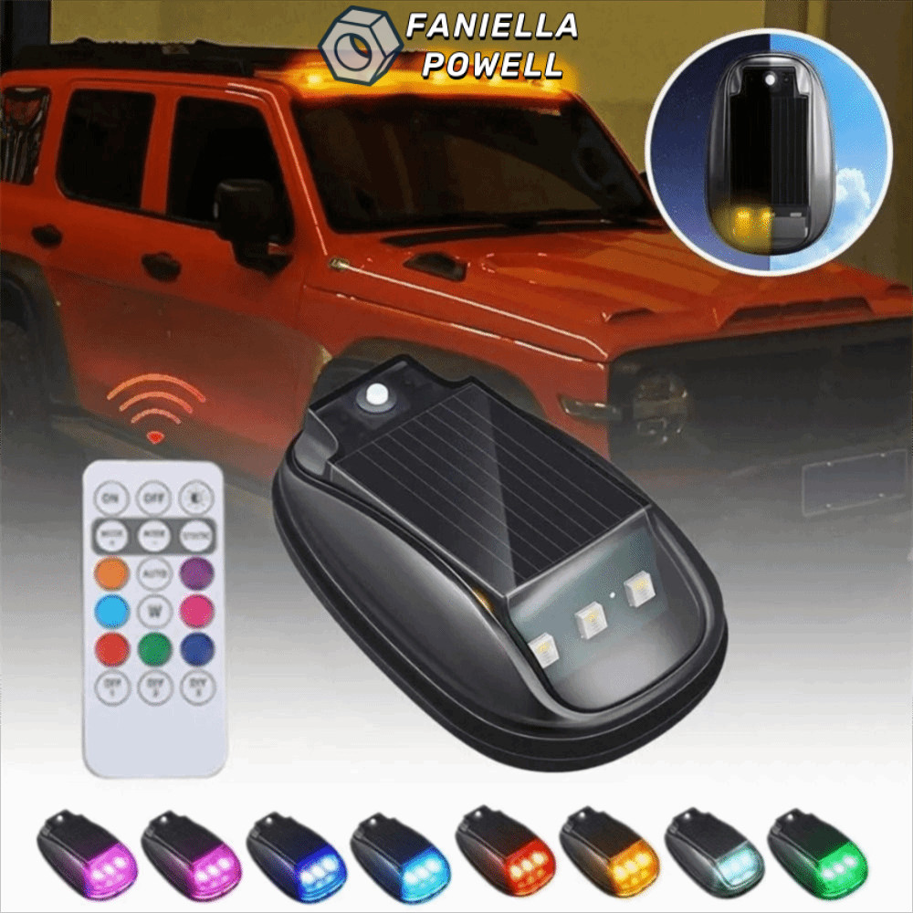 FANIELLAPOWELL 1 / 2 / 4 Đèn LED, Đèn cảnh báo gắn trên nóc 8 màu, Phụ kiện ô tô IP67 Vỏ chống nước Vị trí đèn máy bay