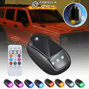 FANIELLAPOWELL 1 / 2 / 4 Đèn LED, Đèn cảnh báo gắn trên nóc 8 màu, Phụ kiện ô tô IP67 Vỏ chống nước Vị trí đèn máy bay