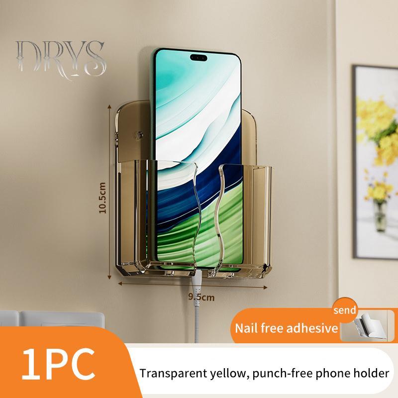 (TFT) Giá đỡ tường điện thoại di động Hộp lưu trữ sạc điện thoại di động đa năng Tổ chức TV Điều khiển từ xa Giá treo Braet Sạc làm MỚI