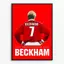David Beckham Biểu tượng bóng đá Nghệ thuật treo tường vải không khung - Poster phong cách vẽ tranh sơn dầu tối giản cho quán Bar & trang trí nội thất
