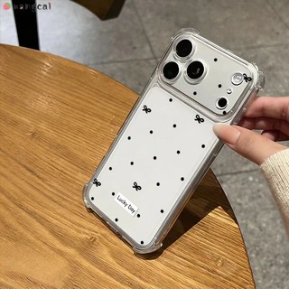 Dành Cho OnePlus ACE 5 Racing Ultra 3 3V 2 2V Pro Lite Nord N30 N20 SE N10 CE5 CE4 CE3 CE 5 4 3 2 Lite 2T Vỏ Điện Thoại Màu Đen Chấm Bi Nơ Trong Suốt Chống Rơi Vỏ