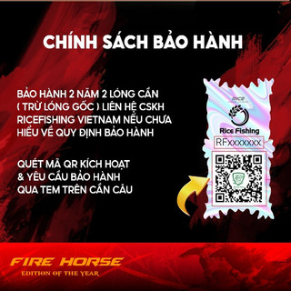 Cần câu đài Hỏa Mã Rice Fishing carbon T1100 & 40T nhẹ & nảy bản cao cấp kỷ niệm 2026 CC-48