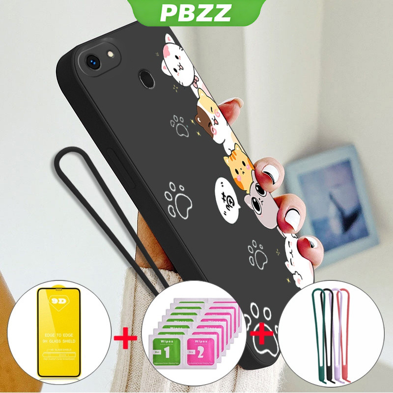 FOR ốp lưng Ốp cho OPPO F5 Oppo F7 Ốp điện thoại Ốp mềm Ốp silicon lỏng bảo vệ chống sốc thiết kế mới Mèo hoạt hình thẩm mỹ với màng mềm 9D ytmdzmm01