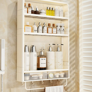 Kệ Đựng Mỹ Phẩm Treo Tường Nhà Tắm, Giá Đựng Đồ Nhà Tắm, Kệ Để Đồ Skincare Tiết Kiệm Không Gian