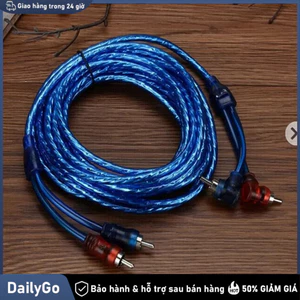 Dây cáp AV âm thanh 4 đầu bông sen RCA đa dạng chiều dài cho loa sub Dây AV 2 Ra 2，Kết nối hệ thống âm thanh