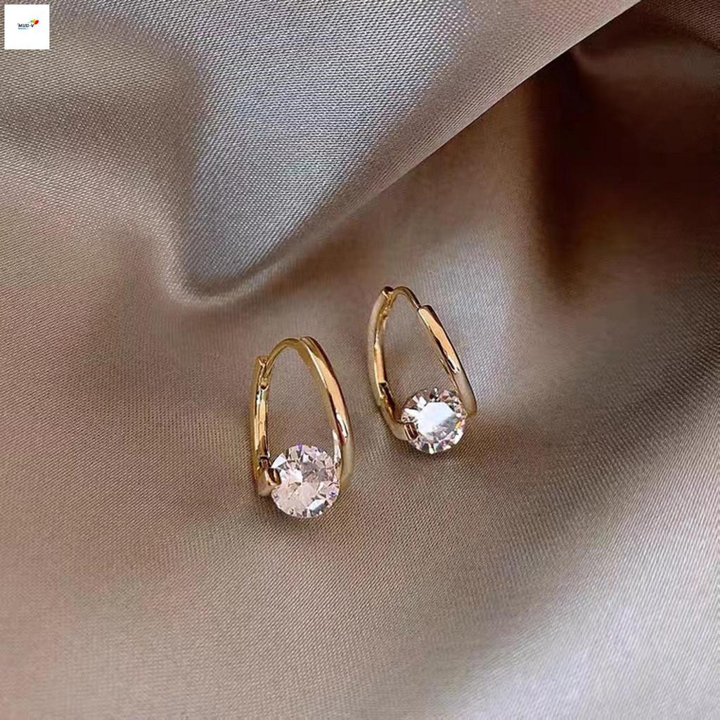 Bông tai zircon đinh tán - Phù hợp dự tiệc và làm quà tặng