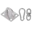 NEWIDEA 7 Chiếc Sun Shade Sail Fixing, Hình Chữ Nhật Võng Inox Treo Phần Cứng, Bền Nặng M8 Móc Neo Yoga Swing