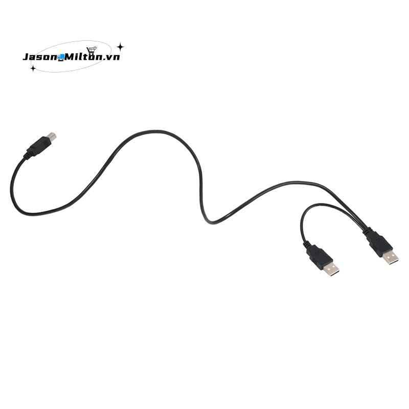 Cáp USB 2.0 Nam sang Standard B Male Y 80cm cho máy in & máy quét & ổ cứng gắn ngoài