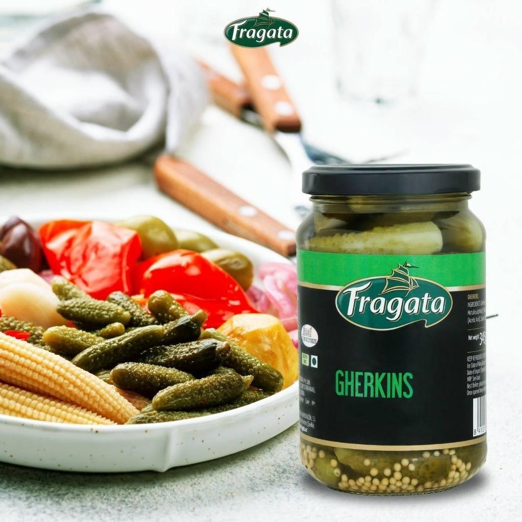 Dưa Chuột Ngâm Chua Fragata 345g Dưa Leo Giòn Ngon, Chua Thanh Chuẩn Vị Châu Âu