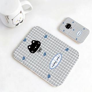 Mèo đen xám Gương Phụ Kiện Gập Nhỏ Gọn, Quà Tặng Bạn Bè Siêu Đẹp